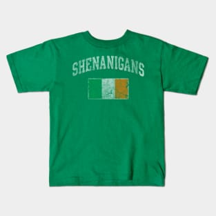 Shenanigans Irish Flag Ireland St Patrick's Day Kids T-Shirt